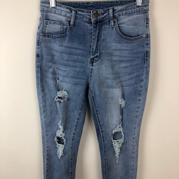 SHEIN Hi-rise Distressed skinny jeans size: S - Picture 2 of 11